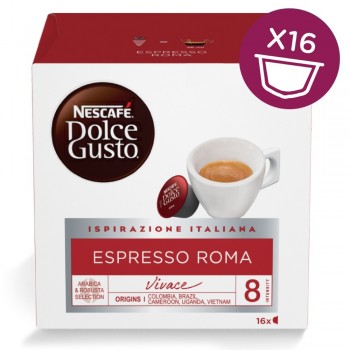 Caffè Capsule Dolce Gusto Nescafé Espresso Roma 16 Capsule