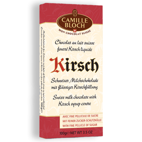 Tavoletta di cioccolato al latte con liquore Kirsch 100g