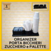 Organizer Porta Bicchieri-Zucchero-Palette