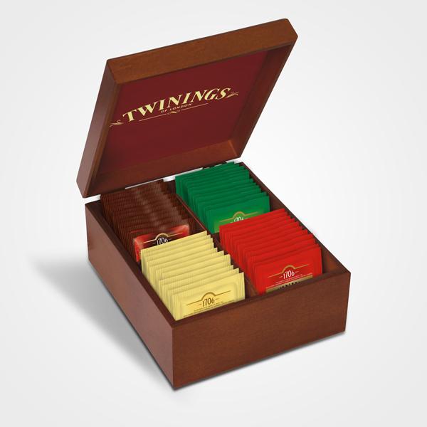 Twinings Confezione esclusiva Cofanetto in legno Selezione Mista 40 filtri
