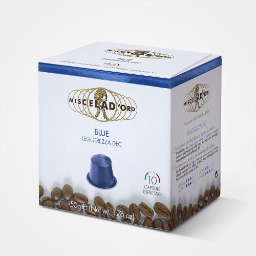 Caffè capsule compatibili Nespresso * Blue "Leggerezza Dec" 10 cps