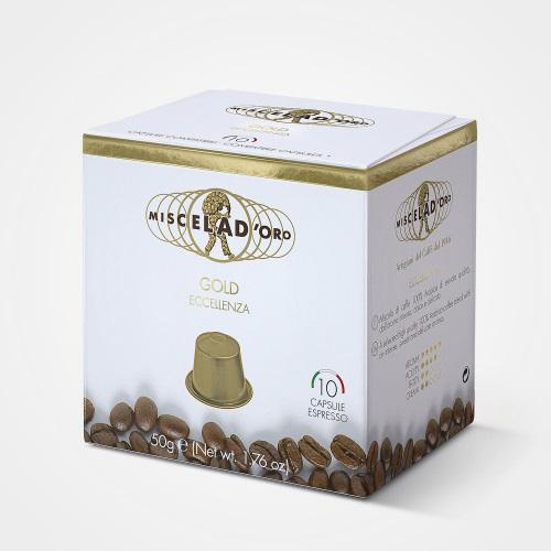 Caffè capsule compatibili Nespresso * Gold "Eccellenza" 10 cps