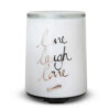 Diffusore ad Ultrasuoni in Vetro Perlato - Bianco "Live Laugh Love"